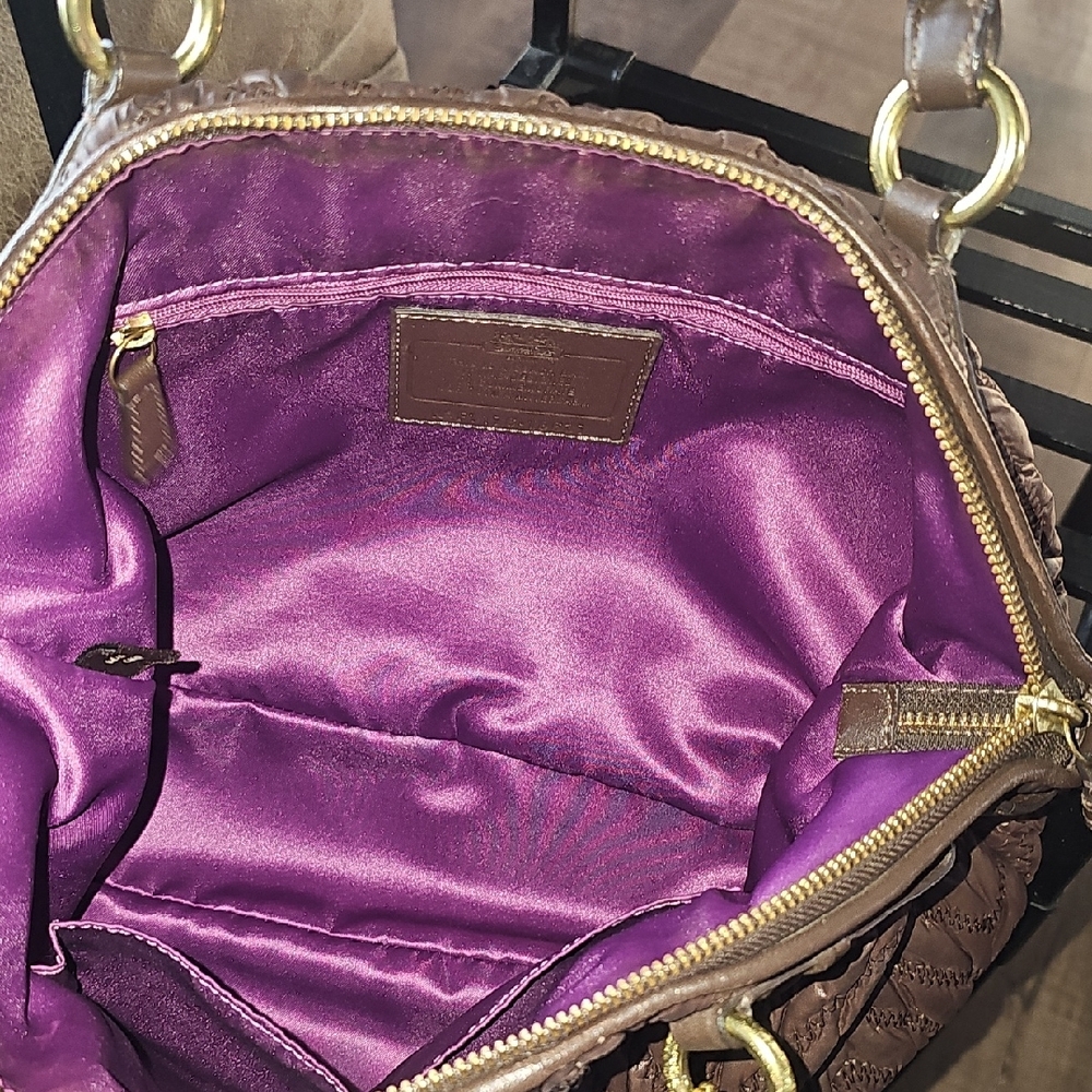 🚫SOLD🚫Coach 70th Annivesary Textured Brown Leather Satchel - Picture 11 of 16